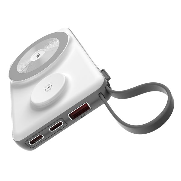 Power Bank 1000MAH vadīja USB-C USB-zibens magsafe Apple Watch-White