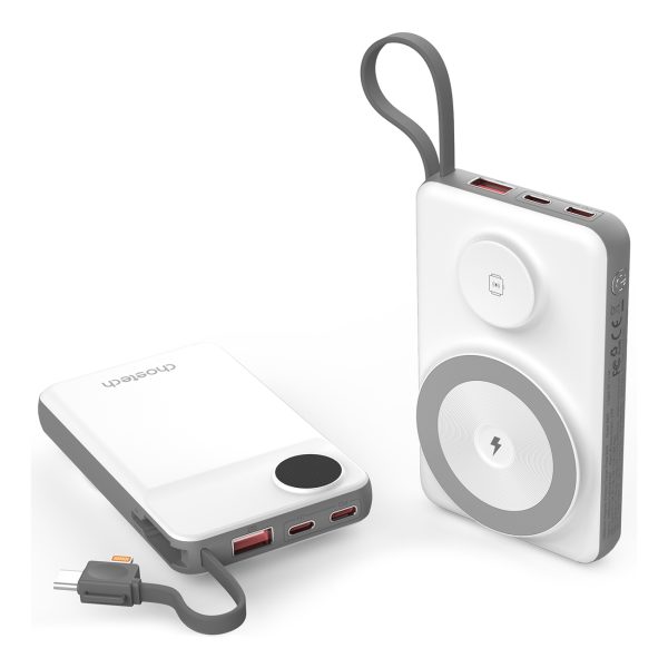 Power Bank 1000MAH vadīja USB-C USB-zibens magsafe Apple Watch-White