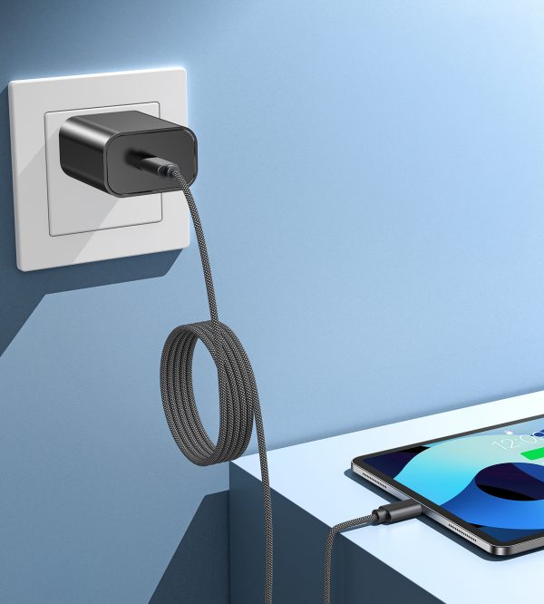 Kabelis USB -C 240W PD 3.1 kabelis ar 1,2 m magnētisko organizatoru - melns