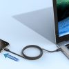 Kabelis USB -C 240W PD 3.1 kabelis ar 1,2 m magnētisko organizatoru - melns