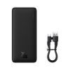 PowerBank AirPow 20W 1000mah ar USB -A kabeli - USB -C 30cm - melns