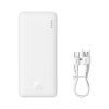PowerBank Airpow 20W 1000mah ar USB -A kabeli - USB -C 30cm - balts