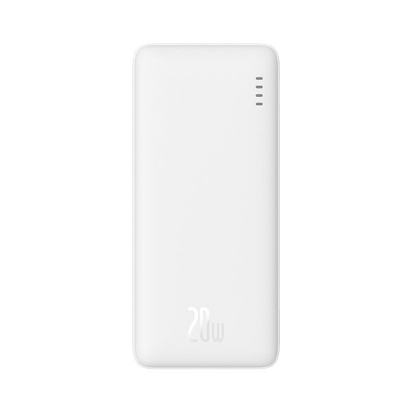PowerBank Airpow 20W 1000mah ar USB -A kabeli - USB -C 30cm - balts