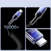 USB-C spirāles kabeļa Cable-USB-C kristāldzidrā sērija 60W 1,5 m-melns