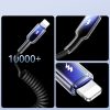 USB -A spirāles kabelis - iphone zibens kristāla - tīrīšanas sērija 3A 1,5 m - melns