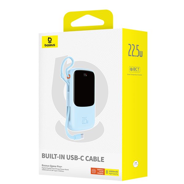 Power Bank 1000MAH QPOW PRO+ 22.5W USB -C - Blue