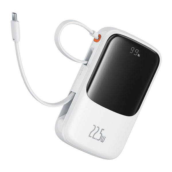 Power Bank 1000MAH QPOW PRO+ 22.5W USB -C - balts