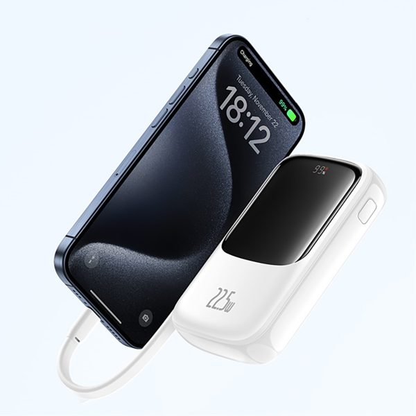 Power Bank 1000MAH QPOW PRO+ 22.5W USB -C - balts