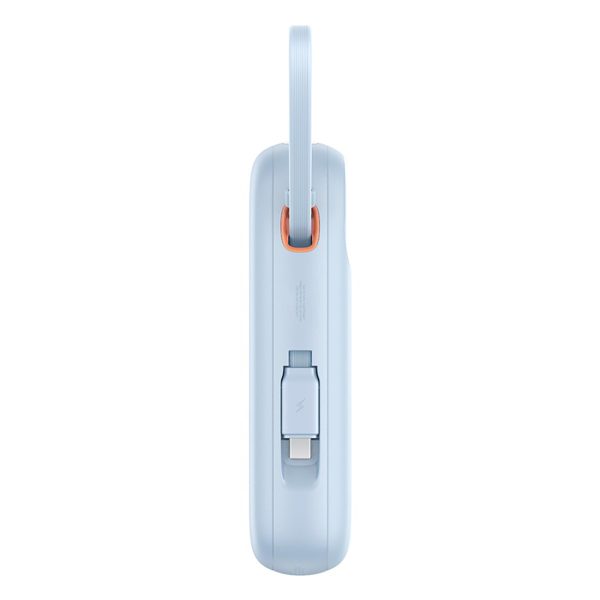 Power Bank 1000MAH QPOW 2 30W ar iebūvētiem -in USB -C kabeļiem -zili