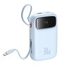 Power Bank 1000MAH QPOW 2 30W ar iebūvētiem -in USB -C kabeļiem -zili