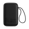 Power Bank 1000MAH QPOW 2 30W ar iebūvētiem -in USB -C kabeļiem -melni