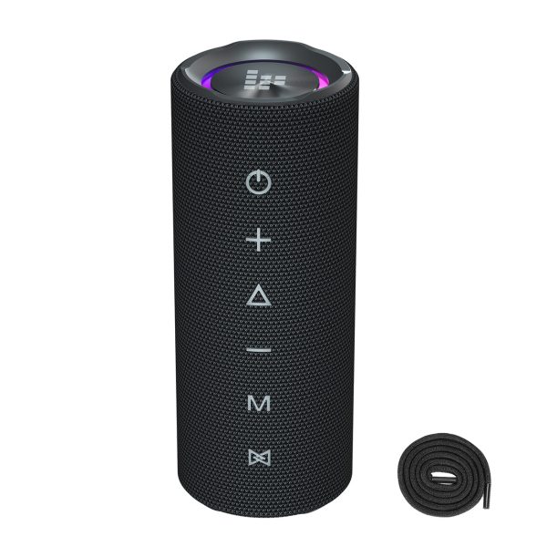 Bluetooth Portable skaļrunis Mirtune C2 24W + USB -C Aux kabeļi - melni