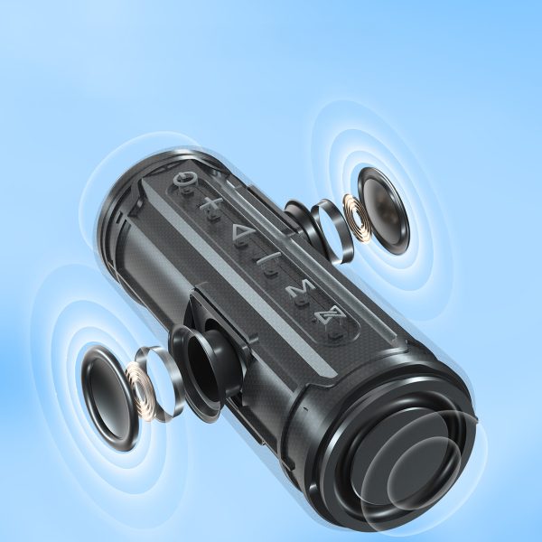 Bluetooth Portable skaļrunis Mirtune C2 24W + USB -C Aux kabeļi - melni