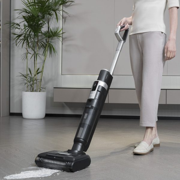 3in1 bezvadu putekļsūcējs ar mopu un skruberi Jimmy HW9 300W - melns un sudrabs