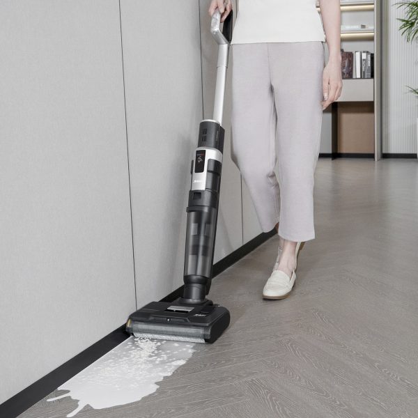 3in1 bezvadu putekļsūcējs ar mopu un skruberi Jimmy HW9 300W - melns un sudrabs