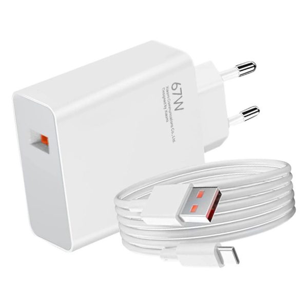 Xiaomi 67W 67W 67W tīkla lādētājs ar USB-C Cable-White