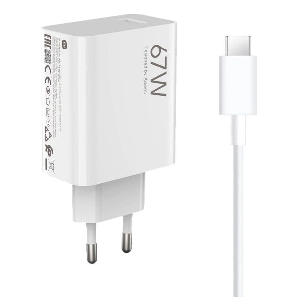 Xiaomi 67W 67W 67W tīkla lādētājs ar USB-C Cable-White