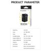 Ceļojuma adapteris Universālais lādētājs 24W ES / US / AUS / UK / 2X USB -A - melns