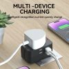 Ceļojuma adapteris Universālais lādētājs 24W ES / US / AUS / UK / 2X USB -A - melns