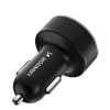 Automašīnu lādētājs ar 50W 2xUSB-C un 2XUSB-A displeja-melnu