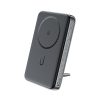 PowerBank 1000mah magnētiskais induktīvs ar PD 20W pamatnes + kabeļa iespēju - melns