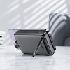 PowerBank 1000mah magnētiskais induktīvs ar PD 20W pamatnes + kabeļa iespēju - melns