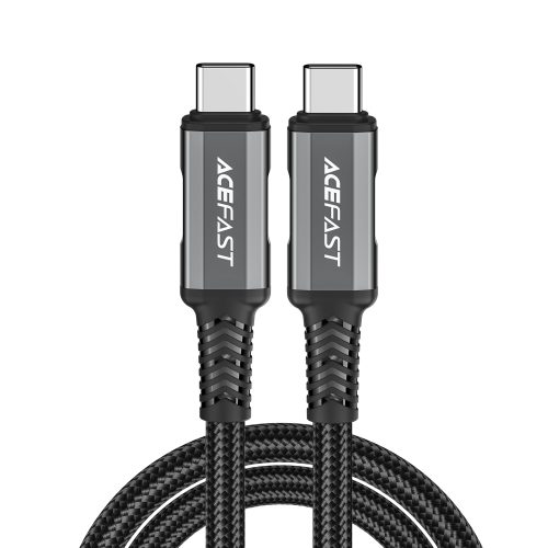 USB-C USB4 PD3.1 5A kabelis datu pārraidei un 4K video pārraidei-pelējuma-melns