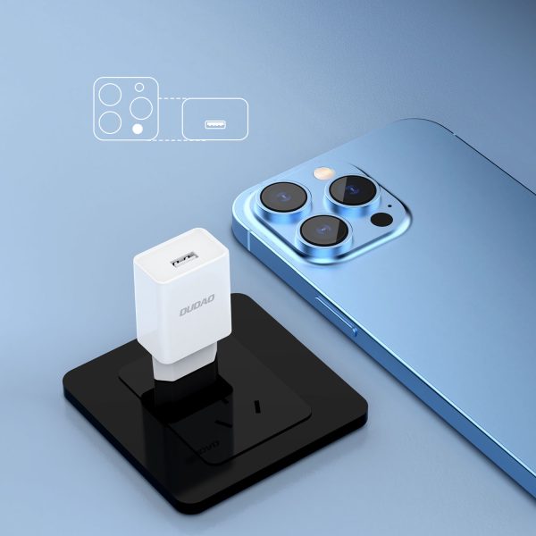 USB -A 2.1A tīkla lādētājs + USB -A kabelis - MicroUSB - balts