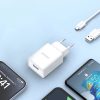 USB -A 2.1A tīkla lādētājs + USB -A kabelis - MicroUSB - balts