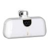 Mini PowerBank 5000mAh iPhone zibens un USB -C - baltais tālrunis