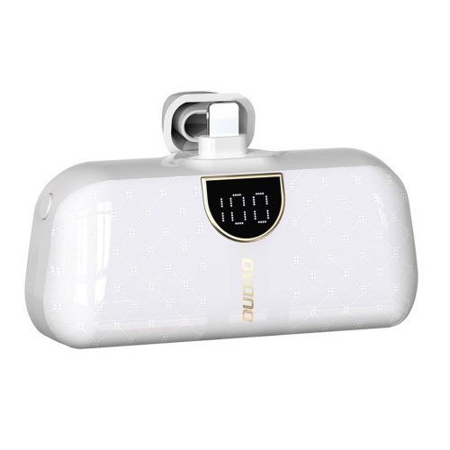 Mini PowerBank 5000mAh iPhone zibens un USB -C - baltais tālrunis