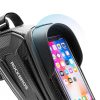 Velosipēdu pannier bruņu rāmim ar tālruņa kabatas 1.7L navigāciju - melna