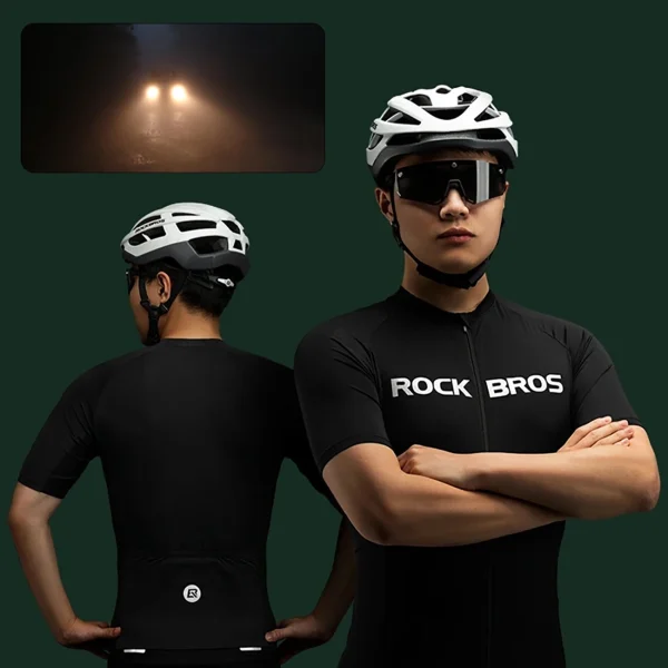 Velosipēds t -krekls ar īsām piedurknēm xxl - melns