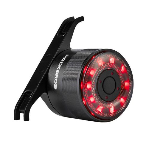 Aizmugurējais velosipēdu lampa Q1 7 LED strobe krāsas + USB -C kabelis - USB -A - melns