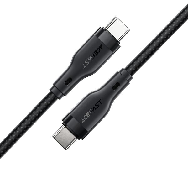 Kabeļa elastīgs USB -C pinums - USB -C 60W 3A 1,2m - melns