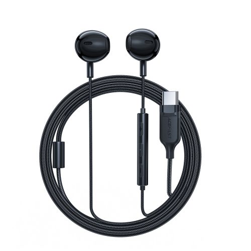 Austiņās ar austiņām ar USB -C savienotāju mikrofonu un 1