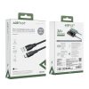 Kabelis elastīgs USB -A pinuma - USB -C 3A 1,2m - melns