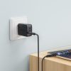 Kabelis elastīgs USB -A pinuma - USB -C 3A 1,2m - melns