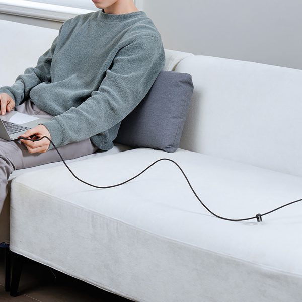 2x kabeļa Capule USB-C Cable-USB-C 100W 2m-sarkanais un melns un pelēks