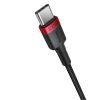 2x kabeļa Capule USB-C Cable-USB-C 100W 2m-sarkanais un melns un pelēks