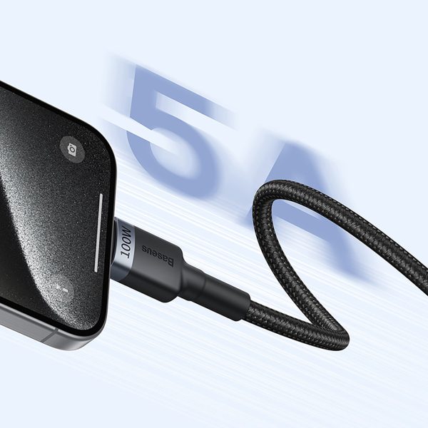 2x kabeļa Capule USB-C Cable-USB-C 100W 2m-sarkanais un melns un pelēks