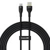 Kabeļa zibspuldzes kabelis 2 USB -A - USB -C 100W 2M - melns