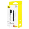 Kabeļa zibspuldzes kabelis 2 USB -A - USB -C 100W 2M - melns