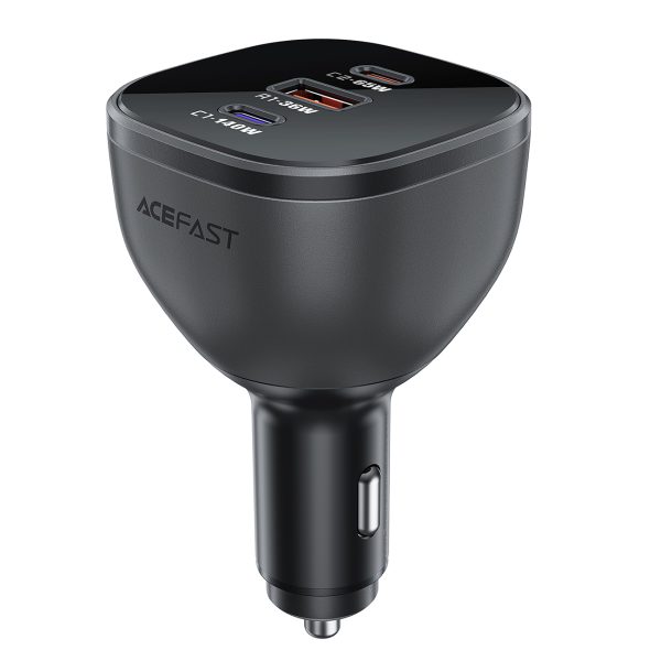 Automašīnu lādētājs B14 165W 2X USB-C 1X USB-A-Black