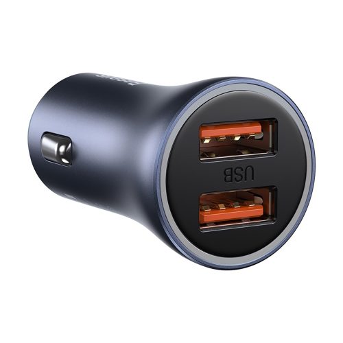 Zelta kontaktoru pro 2x USB -A 40W QC SCP FCP AFC - pelēkās automašīnas lādētājs