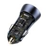 Zelta kontaktoru pro 2x USB -A 40W QC SCP FCP AFC - pelēkās automašīnas lādētājs