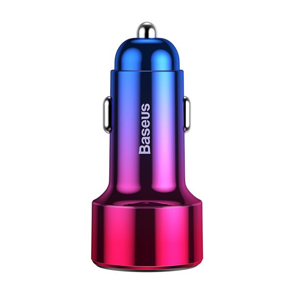 Magic Series PPS USB-C USB-A 45W PD QC 5A-r-zilais automašīnas lādētājs