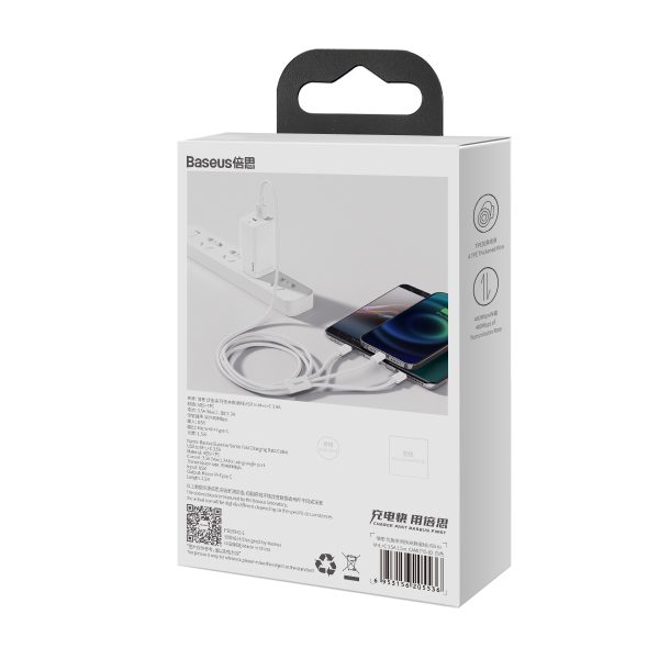 3in1 kabeļu superior sērija USB -A - USB -C / zibens / mikro USB 3,5A 1M - balts