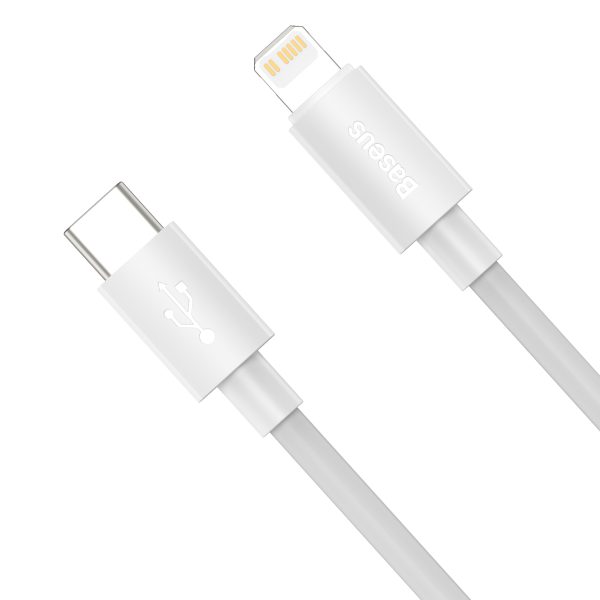 2x kabelis vienkāršs gudrības gudrība iphone zibens - USB -C 20W 1,5 m - balts