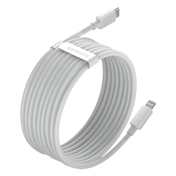 2x kabelis vienkāršs gudrības gudrība iphone zibens - USB -C 20W 1,5 m - balts